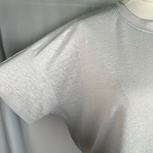 New Hoodlamb by Hemp Tailor Grey Open Back Short Sleeve Top Womens medium - Picture 11 of 14